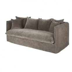 Maisons Du Monde Housses De Canapé Housse De Canapé-lit 3/4 Places En Velours Côtelé Marron écorce -Housses de canapé Soldes housse de canape lit 3 4 places en velours cotele marron ecorce 1000 16 5 221815 3