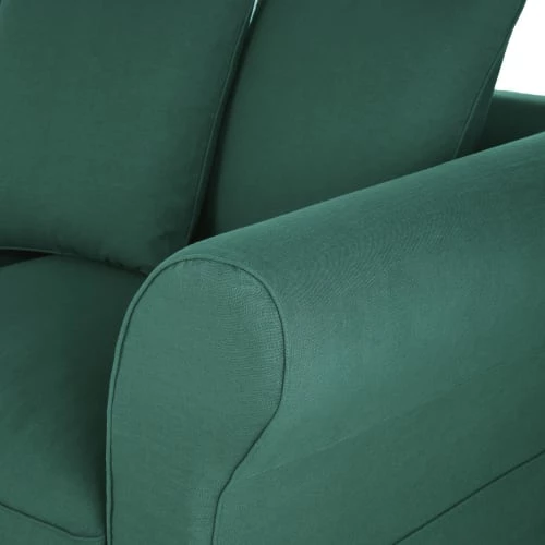 Maisons Du Monde Housses De Canapé Housse De Canapé-lit 3/4 Places (matelas 12 Cm) En Lin Froissé Vert 6 Maisons Du Monde Housses De Canapé Housse De Canapé-lit 3/4 Places (matelas 12 Cm) En Lin Froissé Vert – Image 4