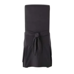 Maisons Du Monde Housses De Chaises Et Galettes De Chaises Housse De Chaise Avec Nœud En Coton Ivoire -Housses de canapé Soldes housse de chaise avec noeud en coton anthracite margaux 1000 13 8 147403 0