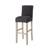 Maisons Du Monde Housses De Chaises Et Galettes De Chaises Housse De Chaise De Bar En Coton Anthracite