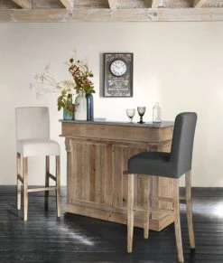 Maisons Du Monde Housses De Chaises Et Galettes De Chaises Housse De Chaise De Bar En Coton Anthracite -Housses de canapé Soldes housse de chaise de bar en coton anthracite 1000 9 21 147416 5