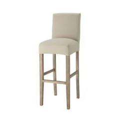 Maisons Du Monde Housses De Chaises Et Galettes De Chaises Housse De Chaise De Bar En Coton Taupe -Housses de canapé Soldes housse de chaise de bar en coton mastic boston 1000 7 19 147414 0