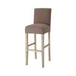 Maisons Du Monde Housses De Chaises Et Galettes De Chaises Housse De Chaise De Bar En Coton Mastic -Housses de canapé Soldes housse de chaise de bar en coton taupe boston 1000 15 10 147405 0 2