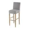 Maisons Du Monde Housses De Chaises Et Galettes De Chaises Housse De Chaise De Bar En Lin Gris