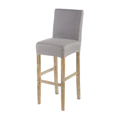 Maisons Du Monde Housses De Chaises Et Galettes De Chaises Housse De Chaise De Bar En Lin Gris 3 Maisons Du Monde Housses De Chaises Et Galettes De Chaises Housse De Chaise De Bar En Lin Gris