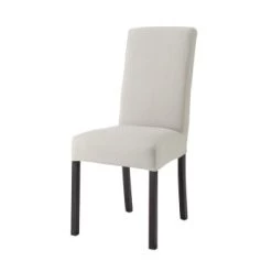 Maisons Du Monde Housses De Chaises Et Galettes De Chaises Housse De Chaise En Coton Ivoire -Housses de canapé Soldes housse de chaise en coton gris clair 47x57 margaux 1000 8 27 147381 0 1