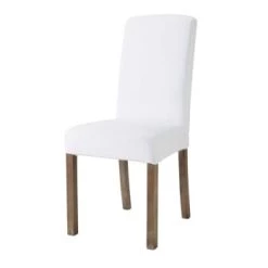 Maisons Du Monde Housses De Chaises Et Galettes De Chaises Housse De Chaise En Lin Lavé -Housses de canapé Soldes housse de chaise en lin lave blanche margaux 1000 7 5 147482 1 1