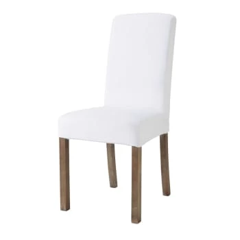 Maisons Du Monde Housses De Chaises Et Galettes De Chaises Housse De Chaise En Lin Lavé Blanche 7 Maisons Du Monde Housses De Chaises Et Galettes De Chaises Housse De Chaise En Lin Lavé Blanche – Image 5