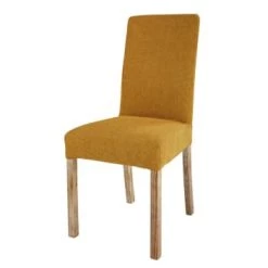 Maisons Du Monde Housses De Chaises Et Galettes De Chaises Housse De Chaise En Tissu Ocre -Housses de canapé Soldes housse de chaise en tissu ocre margaux 1000 16 2 169455 1