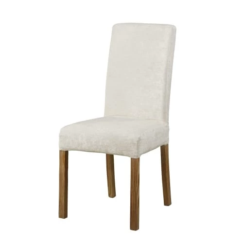 Maisons Du Monde Housses De Chaises Et Galettes De Chaises Housse De Chaise En Velours écru 3 Maisons Du Monde Housses De Chaises Et Galettes De Chaises Housse De Chaise En Velours écru