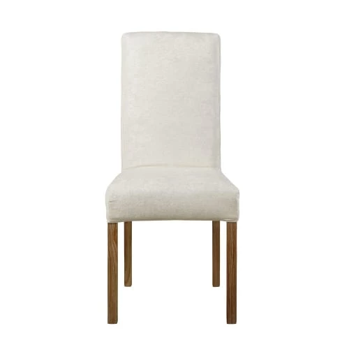 Maisons Du Monde Housses De Chaises Et Galettes De Chaises Housse De Chaise En Velours écru 4 Maisons Du Monde Housses De Chaises Et Galettes De Chaises Housse De Chaise En Velours écru – Image 2
