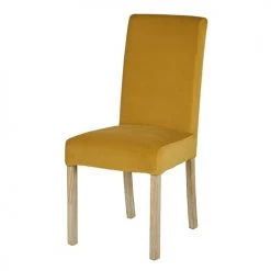 Maisons Du Monde Housses De Chaises Et Galettes De Chaises Housse De Chaise En Velours Jaune Moutarde, OEKO-TEX®