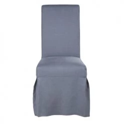 Maisons Du Monde Housses De Chaises Et Galettes De Chaises Housse De Chaise Longue En Lin Bleu Gris, OEKO-TEX® -Housses de canapé Soldes housse de chaise longue en lin bleu gris oeko tex 1000 16 35 222665 2