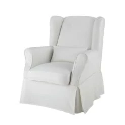 Maisons Du Monde Housses De Fauteuil Housse De Fauteuil En Coton Taupe -Housses de canapé Soldes housse de fauteuil en coton ivoire cottage 1000 8 3 147398 0 1