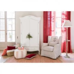 Maisons Du Monde Assises Housse De Fauteuil En Coton Motifs Rayures 80x98 -Housses de canapé Soldes housse de fauteuil en coton motifs rayures 80x98 1000 0 23 177922 6