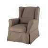 Maisons Du Monde Housses De Fauteuil Housse De Fauteuil En Coton Taupe -Housses de canapé Soldes housse de fauteuil en coton taupe 1000 10 5 147400 0