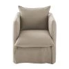 Maisons Du Monde Housses De Fauteuil Housse De Fauteuil En Lin Froissé Beige Ficelle