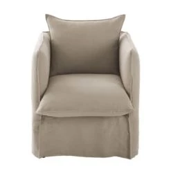 Maisons Du Monde Housses De Fauteuil Housse De Fauteuil En Lin Froissé Blanc 12 Maisons Du Monde Housses De Fauteuil Housse De Fauteuil En Lin Froissé Blanc -Housses de canapé Soldes housse de fauteuil en lin froisse beige ficelle louvain 1000 4 34 204378 1 5