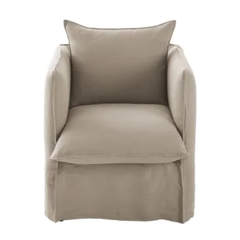 Maisons Du Monde Housses De Fauteuil Housse De Fauteuil En Lin Froissé Gris Clair 7 Maisons Du Monde Housses De Fauteuil Housse De Fauteuil En Lin Froissé Gris Clair – Image 5