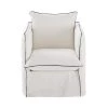 Maisons Du Monde Housses De Fauteuil Housse De Fauteuil En Lin Froissé Blanc à Volants