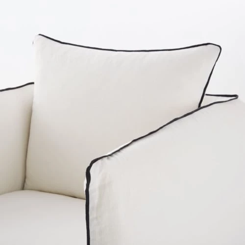 Maisons Du Monde Housses De Fauteuil Housse De Fauteuil En Lin Froissé Blanc à Volants 5 Maisons Du Monde Housses De Fauteuil Housse De Fauteuil En Lin Froissé Blanc à Volants – Image 3