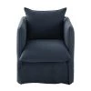 Maisons Du Monde Housses De Fauteuil Housse De Fauteuil En Lin Froissé Bleu Nuit
