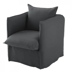 Housses de canapé Soldes -Housses de canapé Soldes housse de fauteuil en lin froisse gris anthracite 1000 6 36 204380 2