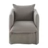 Maisons Du Monde Housses De Fauteuil Housse De Fauteuil En Lin Froissé Gris Clair