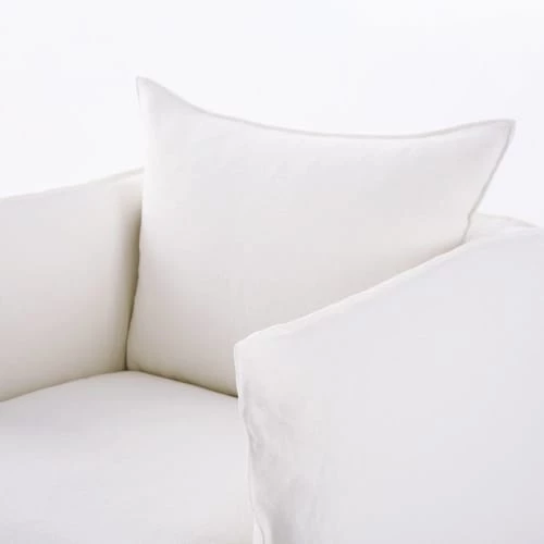 Maisons Du Monde Housses De Fauteuil Housse De Fauteuil En Lin Supérieur Blanc 5 Maisons Du Monde Housses De Fauteuil Housse De Fauteuil En Lin Supérieur Blanc – Image 3