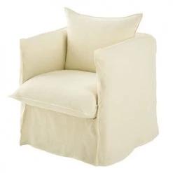Housses de canapé Soldes -Housses de canapé Soldes housse de fauteuil en lin superieur ivoire 1000 2 8 204393 1