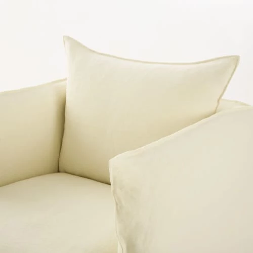Maisons Du Monde Housses De Fauteuil Housse De Fauteuil En Lin Supérieur Ivoire 5 Maisons Du Monde Housses De Fauteuil Housse De Fauteuil En Lin Supérieur Ivoire – Image 3