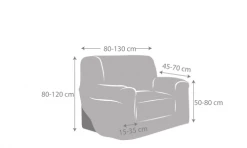 Eysa Housses De Fauteuil Housse De Fauteuil Extensible écru 80 - 130 Cm -Housses de canapé Soldes housse de fauteuil extensible ecru 80 130 cm