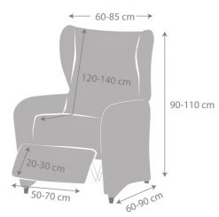 Eysa Housses De Fauteuil Housse De Fauteuil Relax Extensible Bordeaux 60 - 85 Cm -Housses de canapé Soldes housse de fauteuil relax extensible bordeaux 60 85 cm 6