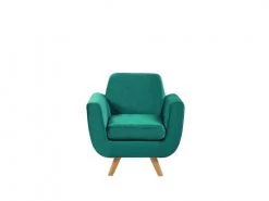 Beliani Housses De Fauteuil Housse En Velours Vert Pour Fauteuil