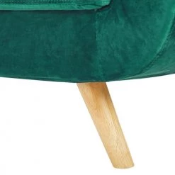 Beliani Housses De Fauteuil Housse En Velours Vert Pour Fauteuil -Housses de canapé Soldes housse en velours vert pour fauteuil 4