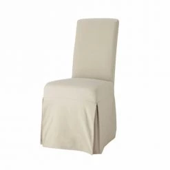 Maisons Du Monde Housses De Chaises Et Galettes De Chaises Housse Longue De Chaise En Coton Mastic