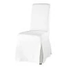 Maisons Du Monde Housses De Chaises Et Galettes De Chaises Housse Longue De Chaise En Lin Lavé Blanche -Housses de canapé Soldes housse longue de chaise en lin lave blanche 1000 6 21 147498 0