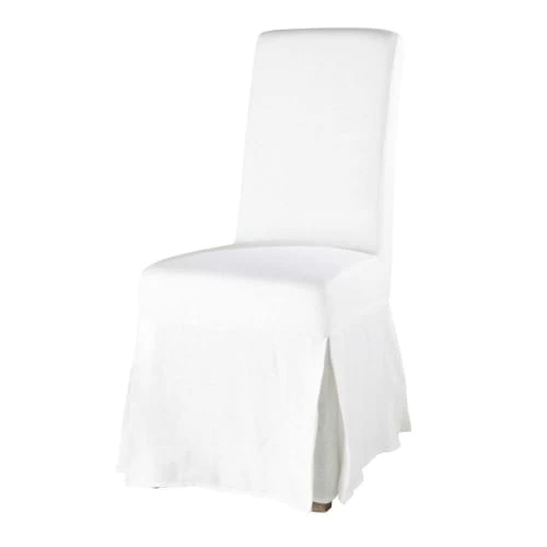 Maisons Du Monde Housses De Chaises Et Galettes De Chaises Housse Longue De Chaise En Lin Lavé Blanche 3 Maisons Du Monde Housses De Chaises Et Galettes De Chaises Housse Longue De Chaise En Lin Lavé Blanche