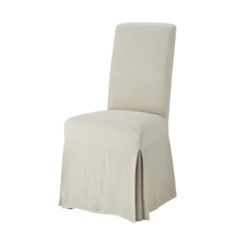 Maisons Du Monde Housses De Chaises Et Galettes De Chaises Housse Longue De Chaise En Lin Lavé Grise 7 Maisons Du Monde Housses De Chaises Et Galettes De Chaises Housse Longue De Chaise En Lin Lavé Grise – Image 5