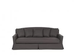 Beliani Housses De Canapé Housse Pour Canapé 3 Places Gris Foncé