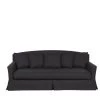 Beliani Housses De Canapé Housse Pour Canapé 3 Places Noir -Housses de canapé Soldes housse pour canape 3 places noir