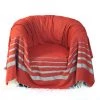 Fouta Futée Housses De Fauteuil ISTANBUL - Jeté De Fauteuil Coton Rouge Lurex Rayures Argent 200 X 200 -Housses de canapé Soldes istanbul jete de fauteuil coton rouge lurex rayures argent 200 x 200