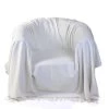 Fouta Futée Housses De Fauteuil Jeté De Fauteuil Coton Reliefs Discrets Uni Blanc-écru 200 X 200