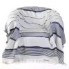 Fouta Futée Housses De Fauteuil Jeté Fauteuil Coton Fond Blanc Rayures Bleu Roi 200 X 200 -Housses de canapé Soldes jete fauteuil coton fond blanc rayures bleu roi 200 x 200 1