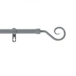 Home Maison Accessoires Rideaux Et Stores Kit Tringle Extensible Peint Gris 120 à 210cm