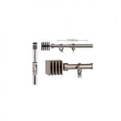 Wadiga Accessoires Rideaux Et Stores Tringle à Rideaux Extensible Métal Chromé Carré 170 à 320cm -Housses de canapé Soldes tringle a rideaux extensible metal chrome carre 170 a 320cm 2