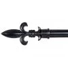 Wadiga Rideaux Et Voilages Tringle à Rideaux Extensible Métal Noir Fleur De Lys 120 à 210cm -Housses de canapé Soldes tringle a rideaux extensible metal noir fleur de lys 120 a 210cm